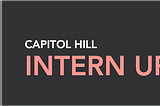 Capitol Hill Intern Update (April 14, 2021)