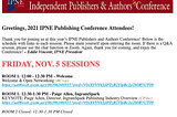 The Independent Publishers of New England Kills It With Their Virtual Conference