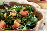 Fresh Kale and Watermelon Salad with Herb Dressing