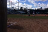 Mookie Betts made a great diving catch to start a double play yesterday...Sea Dogs front office staff member Ashley Montgomery got a great photo.