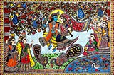 Exploring the Elegance of Radha Krishna in Madhubani Paintings