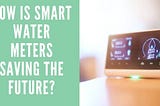 How is Smart Water Meters Saving the Future?