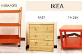 IKEA Online Accessories — TINGBY, NISSAFORS, RAST