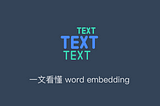 一文看懂词嵌入word embedding（2种算法+其他文本表示比较）