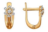 Детские серьги из золота с фианитами Производитель: Sokolov Jewelry 7488 руб.|