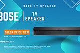 Unveiling the Bose TV Speaker: Elevate Your TV Sound Experience