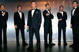 Waxdoll versions of the James Bond’s at Madame Tussauds in Berlin.