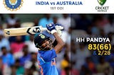 Pandya and wrist spinners dominate Australia, India wins