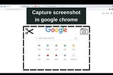 How to take screenshots in Google Chrome without any plugin.