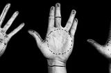 In a world of automated perfection, the “thinking hand” reclaims the grit, soul, and human conviction that make design truly come alive. (image source: jonmiura)