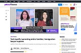 Tahmina Watson on Yahoo Finance Discussing Tech Layoffs & Immigration