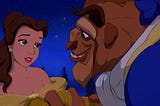 Belle and the Beast are talking on the balcony after their dance. Belle expresses her desire to see her father once again.