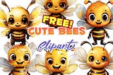 Cute Bees Clipart