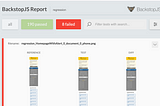 Visual regression test report by backstop.js