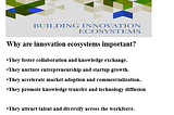 Why are innovation ecosystems important?