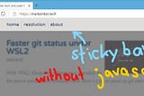 Sticky navigation bar without JavaScript
