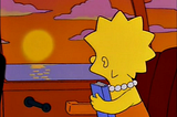 lisa simpson watching a sunset