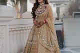 Indian Brides In Gold Wedding Lehengas That Made a WOW Impression — Wish N Wed