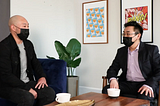 Cary Hokama’s (left) interview with Dr. Francis Kong (right) on Imagine Talks symposium
