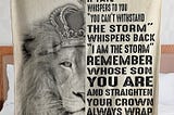 Personalized Lion King To My Son Remember Whose Son You Are And Straighten Your Crown Blanket, Birthday Gift For My Son