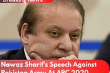 Nawaz Sharif’s Speech Against Pakistan Army At APC 2020 | THE NEWS LOOP