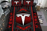 Tesla Recharge: Logo Print Bedding Set