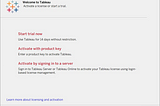 Tableau Desktop: Installation to Activation