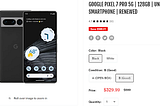 Google Pixel 7 Pro 5G 128GB Unlocked Smartphone Renewed The Ultimate Choice for High-Performance…