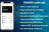 PEAKDEFI Ethereum wallet app offers crypto credit card