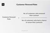 A formula for customer renewal rate, essential for SaaS Renewals