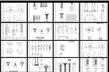 【歐式常用構件柱式系列-歐式新古典建築室內設計裝飾CAD 施工大樣圖】