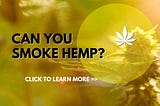 Can You Smoke Hemp? Smoking Hemp Flower — Absolute Nature CBD