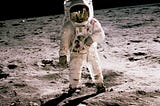 NASA astronaut walking on the Moon, soon to be the lunar south pole