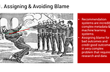 Assigning and avoding blame.