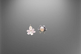 .925 Sterling Silver Rose Quartz flower post earrings .