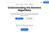 Understanding the Answers Algorithm