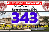Allahabad University Non-Teaching Recruitment 2024