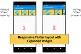 Responsive Flutter layout with Expanded widget
