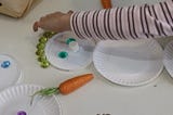 Invite your preschoolers to build a loose parts snowman!