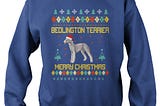 Cute: Bedlington terrier merry christmas t-shirt