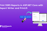 Print SSRS Reports in ASP.NET Core with Report Writer and PrintJS