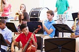 Schools teach students how to play instraments