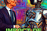 a man and a robot are shaking hands depicting adaptation of AI