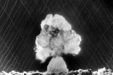 Mushroom cloud from a Blue Danube bomb dropped from an RAF Valiant B1 at the Maralinga test site in Australia. Those poor kangaroos.