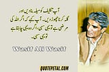 Wasif Ali Wasif Quotes