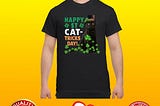 [AUTHETIC] Happy St Cat tricks day shirt