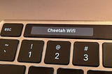 Displaying Your Wireless Network in the Touch Bar on a Macbook