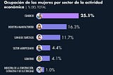 1 de cada 4 mujeres en México trabaja en el sector comercio