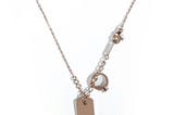 Stainless Steel Name Necklace With Ring