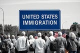 AI generated image of US immigration control